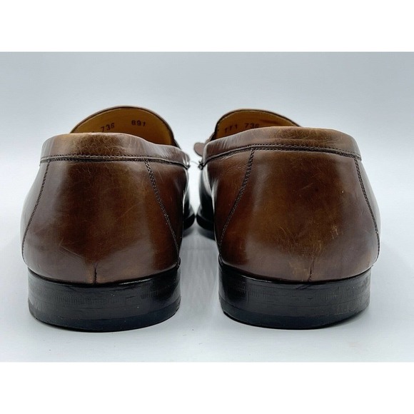 Mezlan Men's Size 10 M Santander Brown Tan Leather Slip-On Tassel Loafer Shoes - Picture 8 of 12